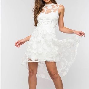 White Lace Hi Low Dress (New & Unworn)